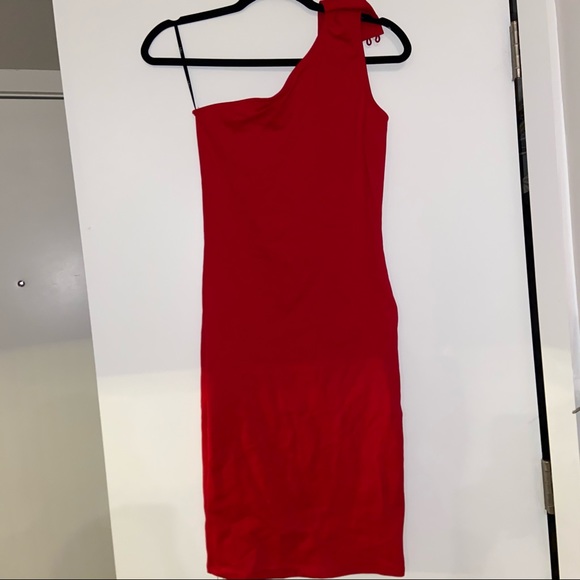 NWT Lulus One-Shoulder Bodycon Midi Dress sz Small - Picture 2 of 6